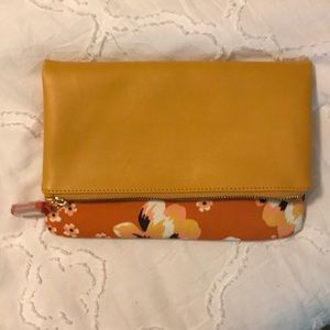 Brand new yellow floral clutch